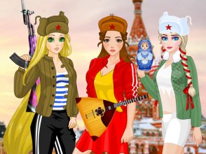 Princess Russian Hooligans Dress Up Game