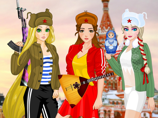 Princess Russian Hooligans Dress Up Game