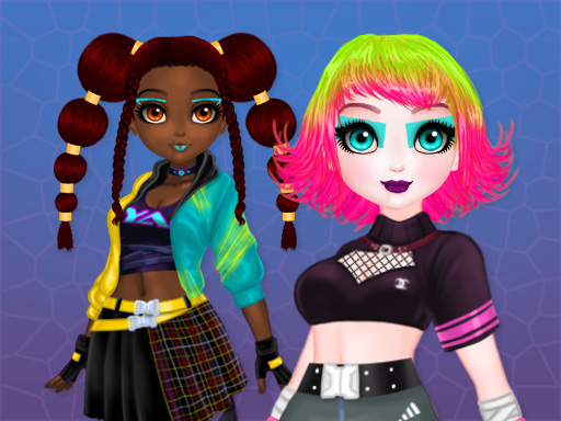 Cyberpunk Hairstyle 2200 - Fashion Styling Game