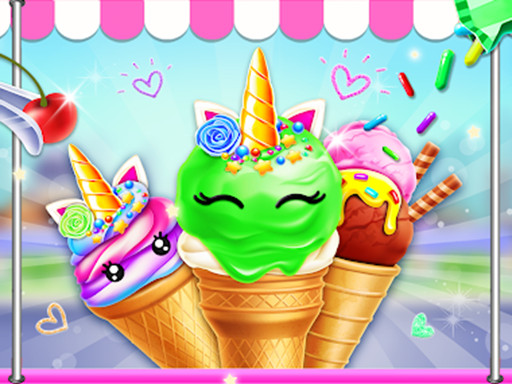Unicorn Ice Cream Corn Maker Online Game