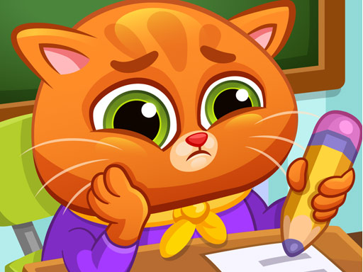 Lovely Virtual Cat At School Online Game