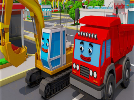 Trucks and Digger Jigsaw Puzzle Game