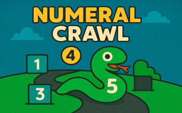 Numeral Crawl: Snake Numbers Puzzle Game Online - Arcade Puzzle Game