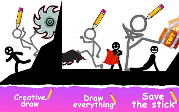 Draw 2 Save: Stickman Puzzle Drawing Game