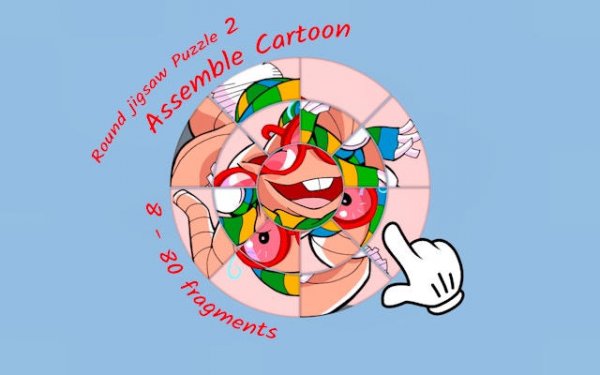 Round Jigsaw Puzzle 2: Assemble Cartoon - Free Online Puzzle Game