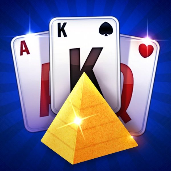 Pyramid Solitaire Blue Card Game