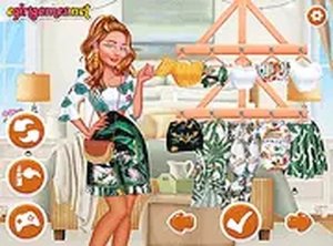 Insta Girls Tropical Prints Dress Up Online Game